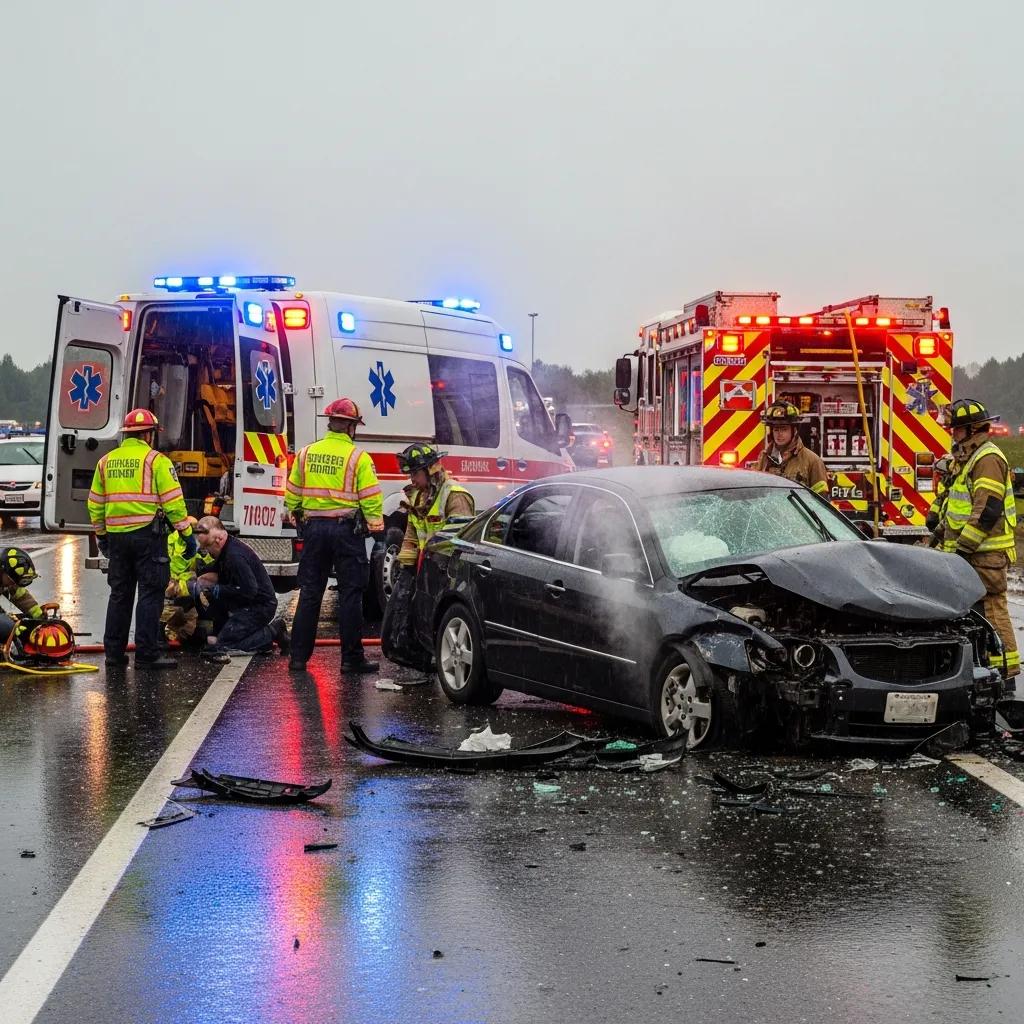 Gendlin, Liverman & Rymer | Understanding Wrongful Death Lawsuits in WI Car accident scene illustrating common causes of wrongful death