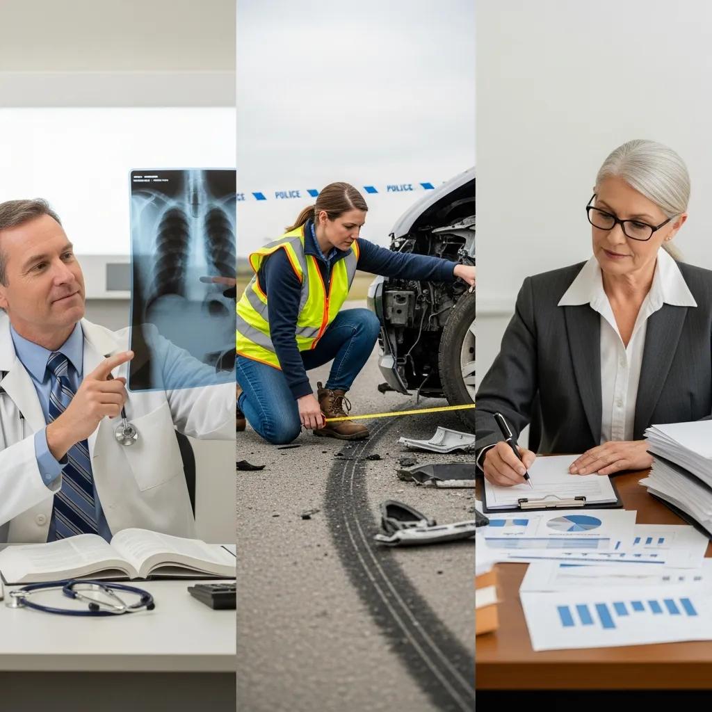 Gendlin, Liverman & Rymer | Role of Expert Witnesses in Personal Injury Collage of expert witnesses including medical, accident reconstruction, and economic experts in personal injury cases