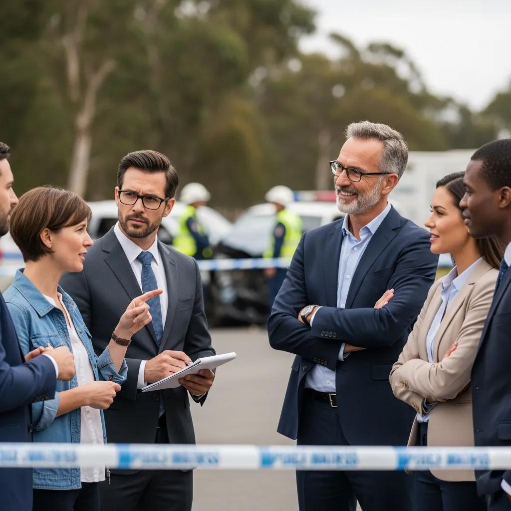 Gendlin, Liverman & Rymer | Witness Statements in Personal Injury Cases Diverse group of witnesses discussing an accident scenario